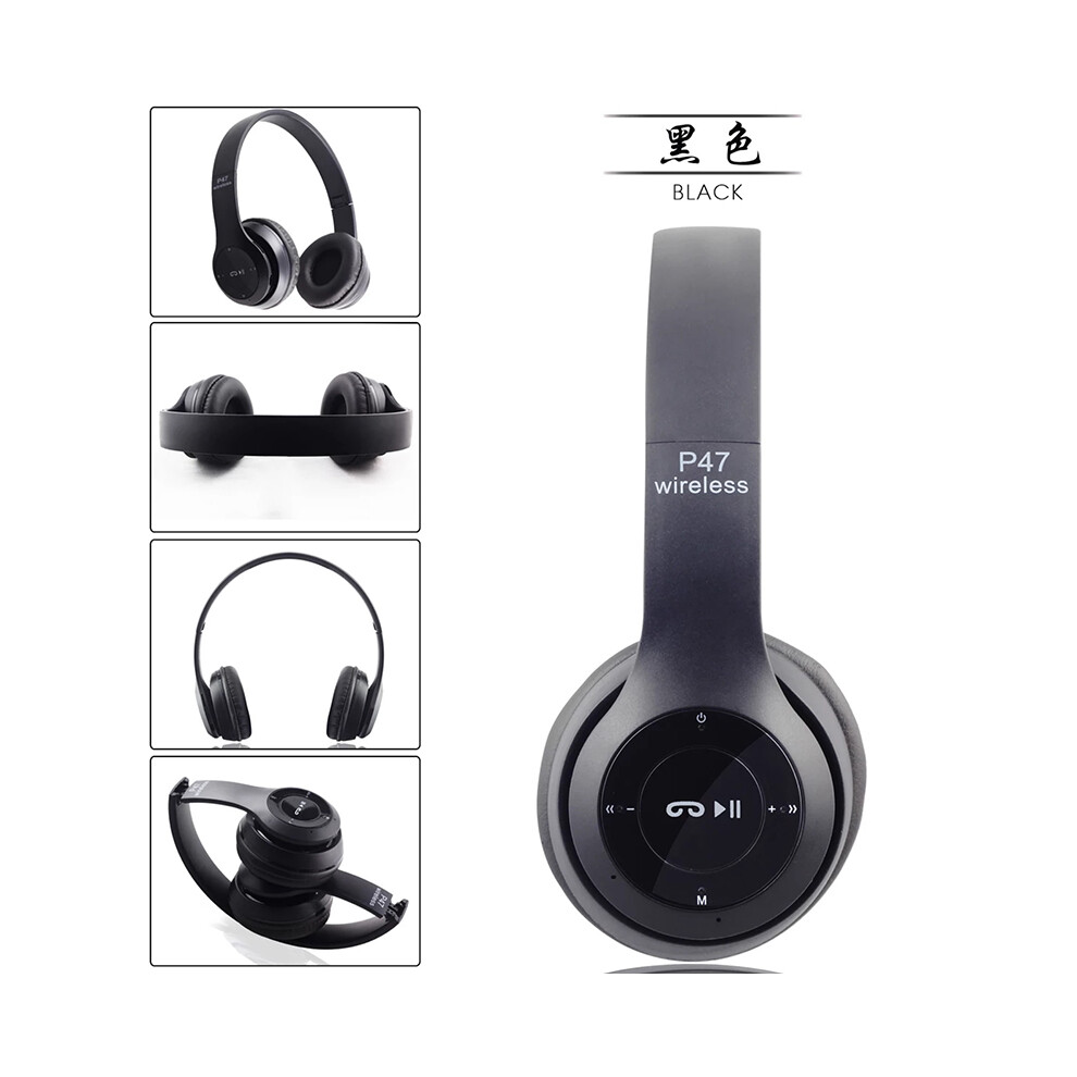 Foldable Wireless Headphones - Rncyn - 3.5Mm Jack - Noise Cancelling - P47 - Wireless 5.0 Technology - 10 Meters Range 9486689669744