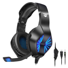 Gaming-Headset mit Mikrofon - RNCYN - A1 - USB + 3,5mm - Hellende LED - 50mm Lautsprecher - Geräuschunterdrückendes Mikrofon