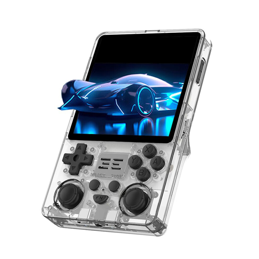Retro Handheld Game Console - Rncyn - Rgb20sx - 4 Inch Ips Screen - Transparent - Joystick - Rechargeable White 9486689670559