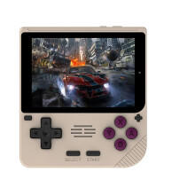 Tragbare Retro-Spielekonsole - RNCYN - 3,5 Zoll IPS-Bildschirm - V10 - Beige - Joystick - Wiederaufladbar