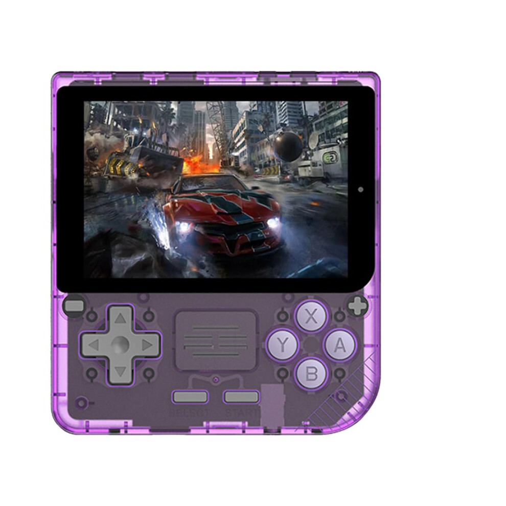 Handheld Retro Game Console - Rncyn - 3.5 Inch Ips Screen - Transparent - V10 - Joystick - Rechargeable Purple 9486689670689