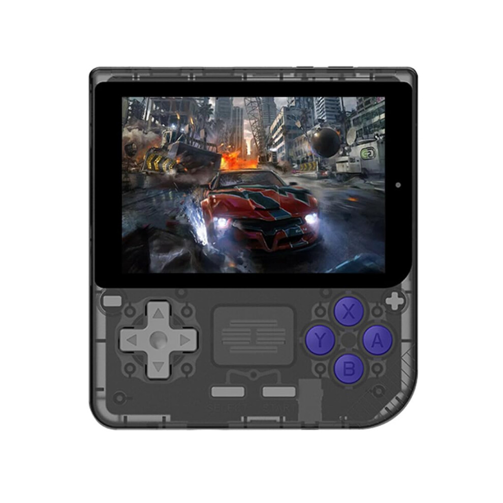 Handheld Retro Game Console - Rncyn - 3.5 Inch Ips Screen - V10 - Transparent - Joystick - Rechargeable Black 9486689670702