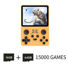 Tragbare Retro-Videospielkonsole - RNCYN - 3,5 Zoll IPS-Bildschirm - RGB20s - Orange - 16G ROM - 64G - kabellos