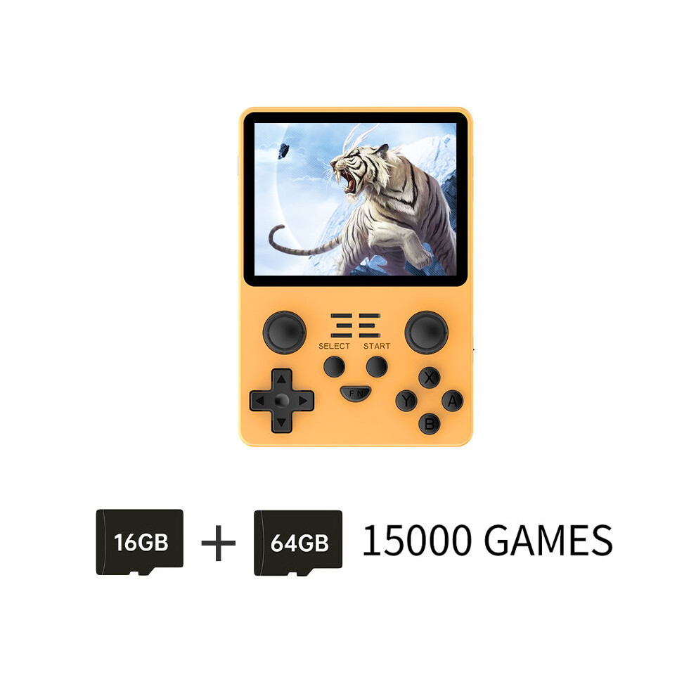 Portable Retro Video Game Console - Rncyn - 3.5 Inch Ips Screen - Rgb20s - 16G Rom - 64G - Wireless Orange 9486689670450