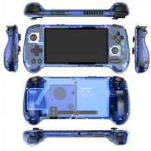 Retro Handheld-Videospielkonsole - RNCYN - 5,48 Zoll OLED-Bildschirm - RG556 - Blau - Joystick - Wiederaufladbar