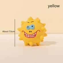 Latex Dog Toy - Phoesky - Squeaky Ball - Interactive - Emoticon - Yellow - 7.5 cm - Animal Training