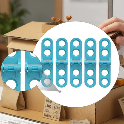 5PCS Adjustable/Full Open Hinges for Cardboard Construction Education Blue Fully open 1
