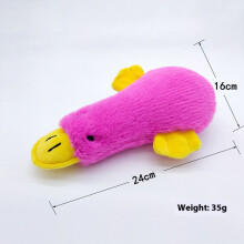 Interactive Plush Dog Toy - Phoesky - Duck - Squeaky - Bite Resistant - 24x16 cm - Pink