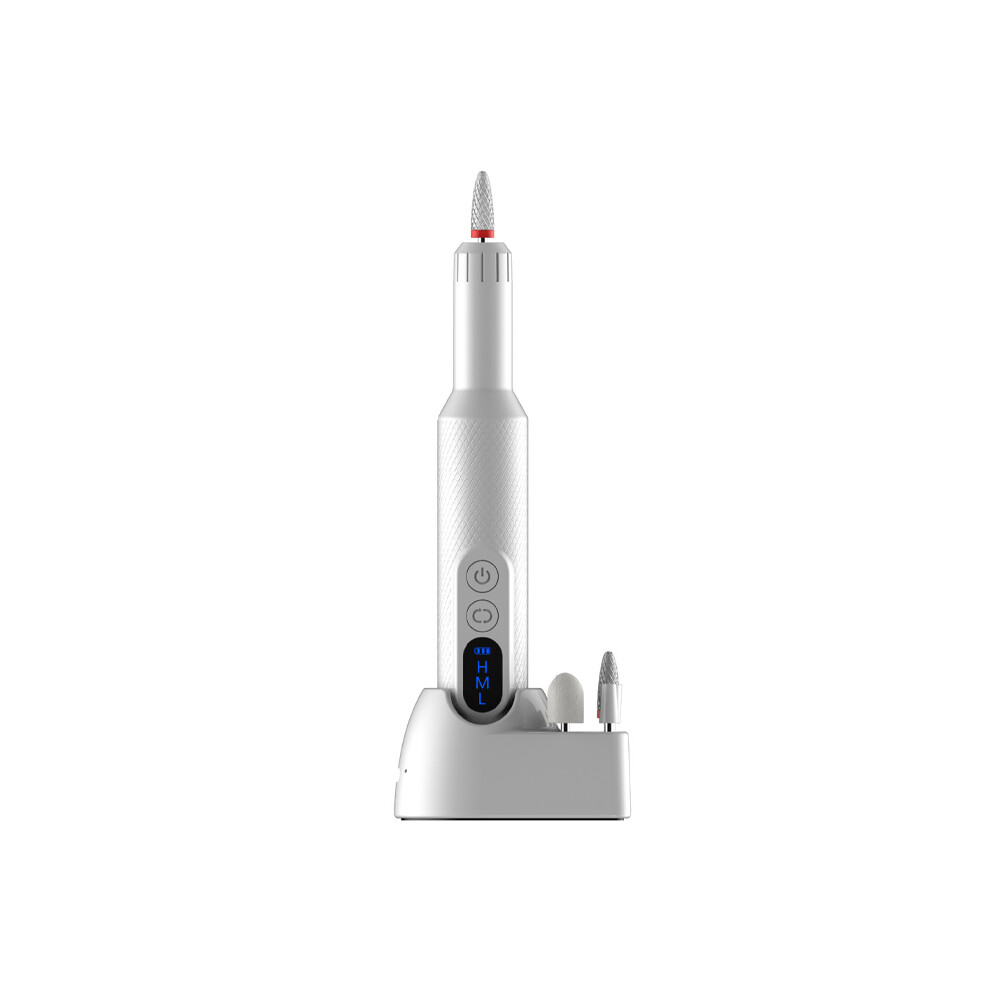 Rncyn Cordless Nail Drill - Mini Size - Light Weight - White - Brushless - Usb Type-C - Speed 18000Rpm