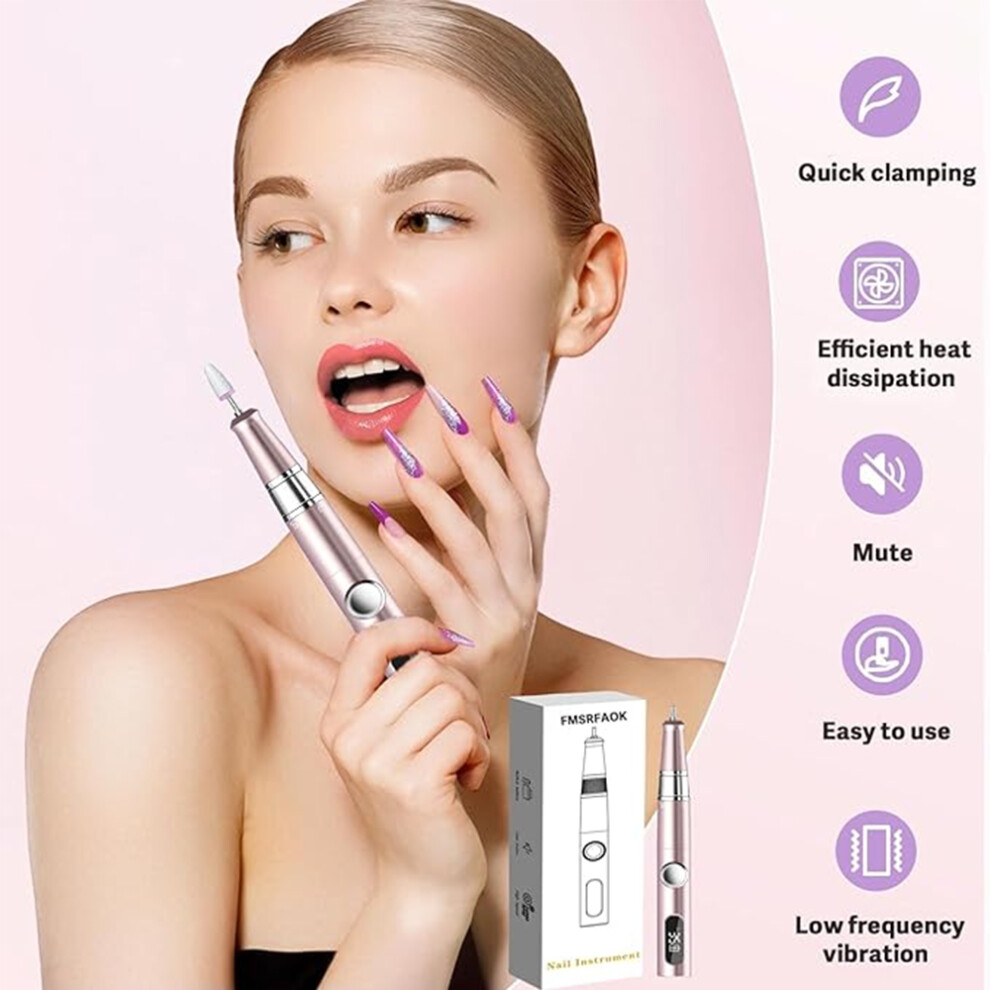 Rncyn Electric Nail Drill - Rechargeable - 18000 Rpm - Portable - Type C Charging - Aluminum Alloy