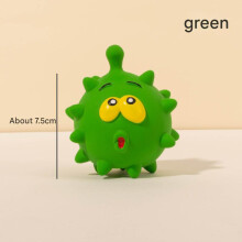 Latex Dog Toy - Phoesky - Squeaky Ball - Cartoon - Emoticon - Interactive - Green - 7.5 cm