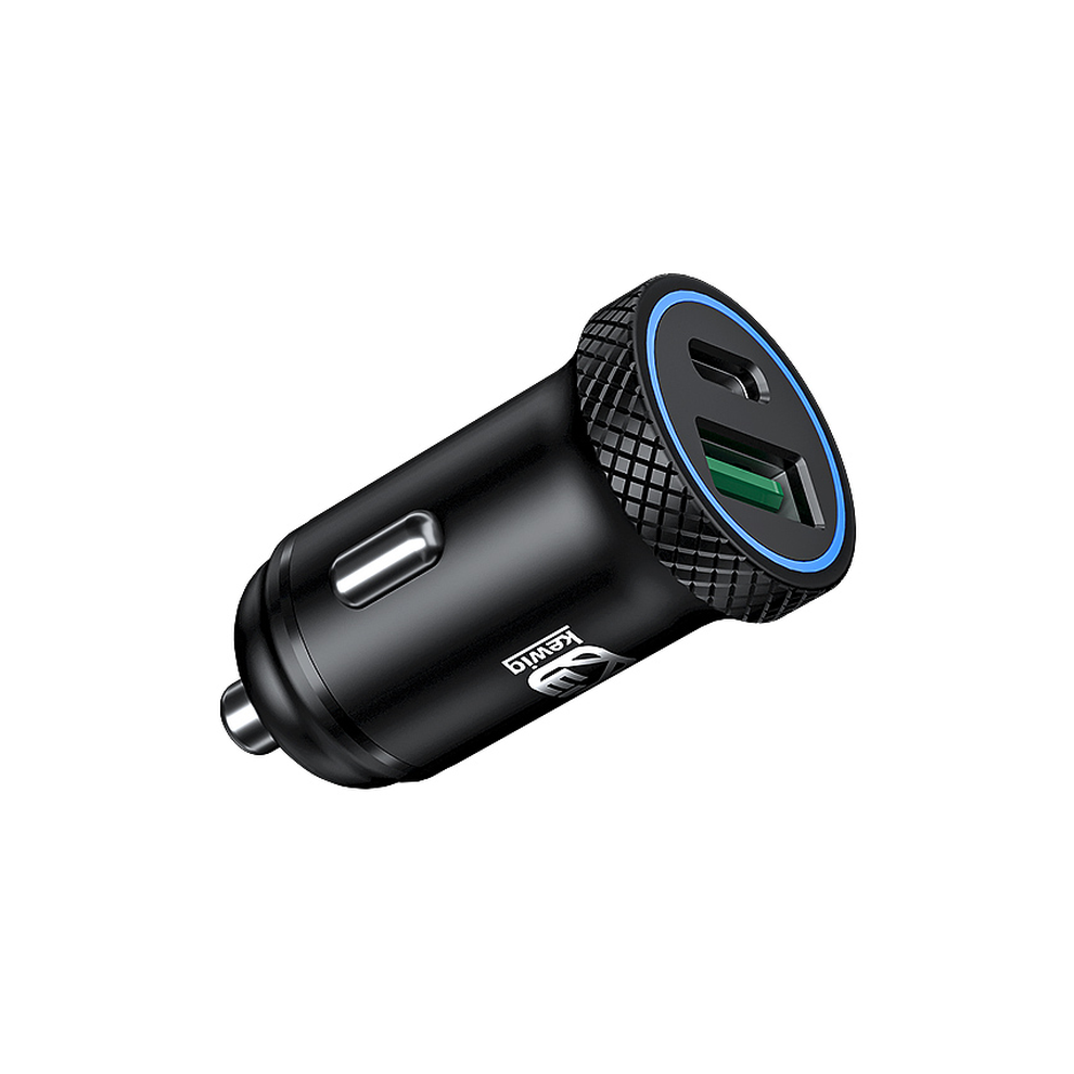 Fast Car Charger - Rncyn - 30W 5A - Usb Qc3.0 + Type C - Fast Charging - 2 Ports - 12V-24V Input 9486689764586