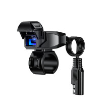 Carregador USB de Motocicleta Impermeável - RNCYN - IP66 Impermeável - PD36W Carregamento Rápido - Tipo C - Entrada CC9V-24V