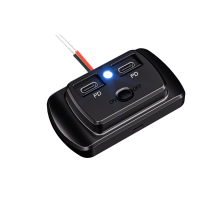 Socada USB para Automóvel - RNCYN - Dupla Porta Tipo-C - Dupla Porta USB-A - Tipo-C + USB-A - 60W - 12V-24V Instalação
