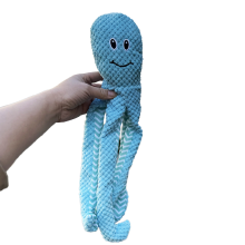 Dog Plush Toy - Phoesky - Cartoon Octopus - Interactive - Squeaky - Teeth Cleaning - Blue