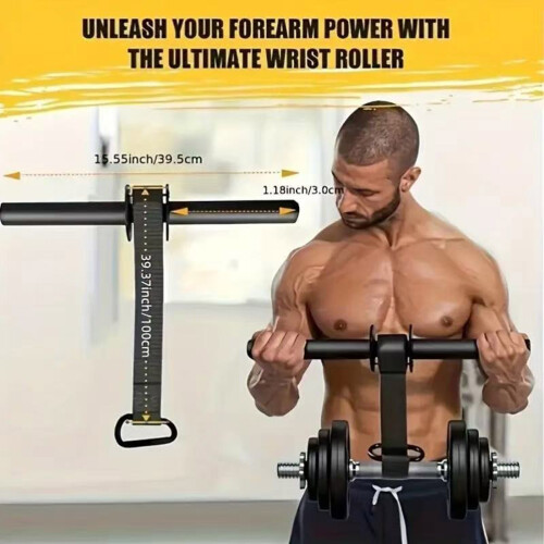 Ergonomic Grip Strengthener Rollers Bar Compacts Full Body Workout Equipment 2