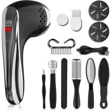 Electric Foot File Grinder Dead Hard Skin Callus Remover Pedicure Tool LED Light