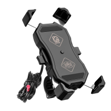 Moottoripyöräpuhelimen pidike - RNCYN - 360 kierto - Vedenkestävä - 15W langaton laturi - QC3.0 nopea USB-laturi