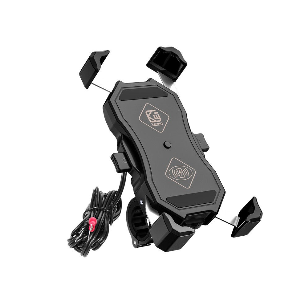 Motorcycle Phone Holder - Rncyn - 360 Rotation - Waterproof - 15W Wireless Charger - Qc3.0 Fast Usb Charger 9486689768980