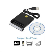 USB Smart Card Reader - RNCYN - Ondersteunde kaarten: ATM, CAC, ID, IC, SIM, Credit