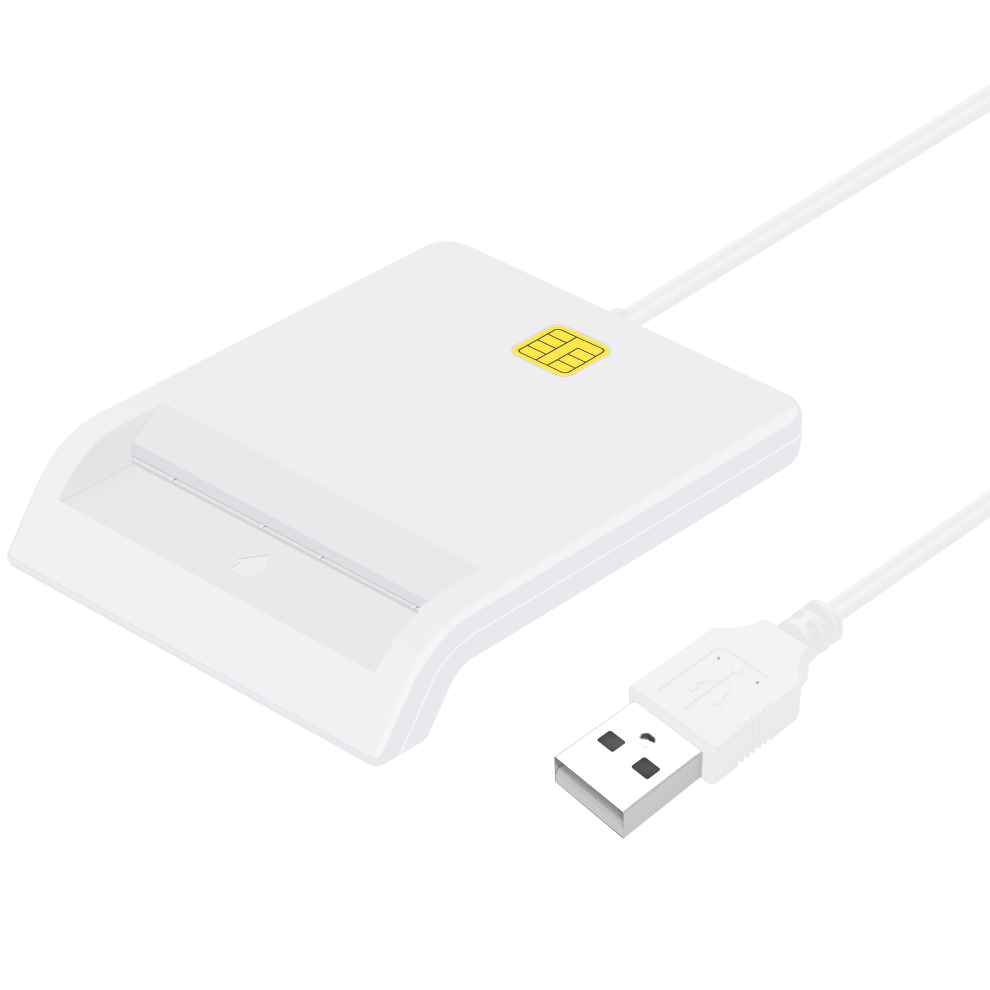 Usb Smart Card Reader - Rncyn - Portable - Usb 2.0 Type-C - Iso 7816 - Atm, Cac, Id, Ic, Sis, Credit Cards 9106058709948