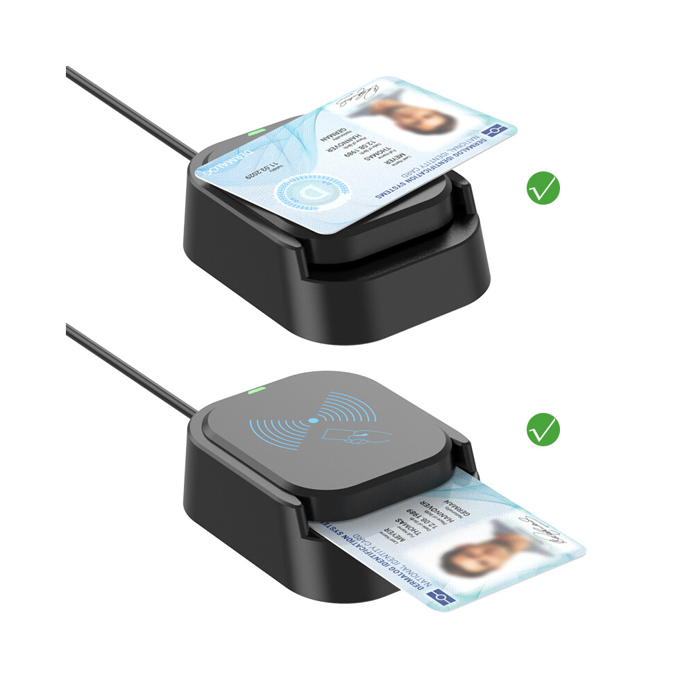 Nfc Smart Card Reader - Rncyn - 2 In 1 Usb - Iso7816 And Iso14443a/B - Win7/Win8/Win10/Win11 Compatibility 9486689786328