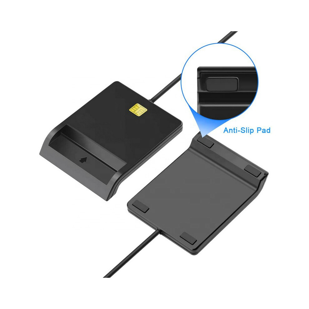 Usb Smart Card Reader - Rncyn - Usb 2.0 - Support Atm/Cac/Id/Ic/Sim/Credit Cards - Iso 7816 Class A, Ab, C Cards 9106058710272