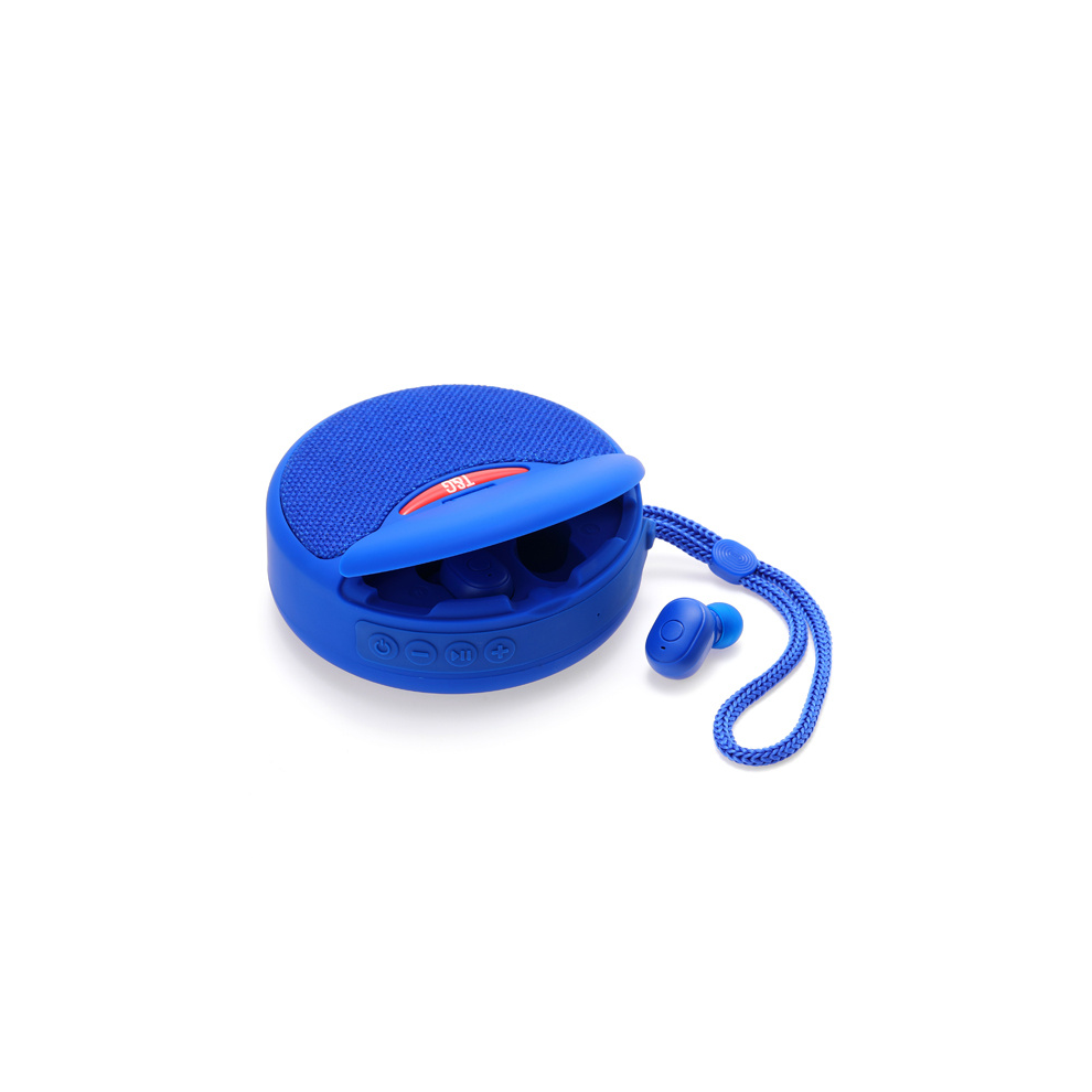 2-In-1 Wireless Earbuds - Rncyn - Tg808 - 5-10W - Built-In Microphone - 500-1000Mah - Wireless - Dark/Blue 9106058533376