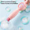 Magical Bubble Maker Toy Kids Electric Handheld Bubble Blower with Smog Effects Blue 11