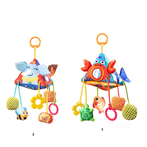 Shower Gift Interactive Crib Pendant Toy With Rattle And Tactile Development pattern 2 1