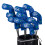 Numbered Closure Golf Club Protectors PU Protective Sleeve Shock Absorption Deep Blue 8