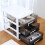 Four-Layer Drawer Type Storage Box, Transparent Black White, Ideal for Home 3 Drawer 7