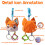 Visual Stimulation Plush Rattle Baby Crib Toy Mirror for Newborns Crib Stroller squirrel 2