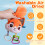 Visual Stimulation Plush Rattle Baby Crib Toy Mirror for Newborns Crib Stroller squirrel 7