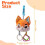 Visual Stimulation Plush Rattle Baby Crib Toy Mirror for Newborns Crib Stroller squirrel 5