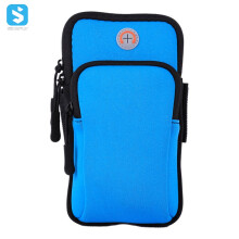 Brassard de sport étanche - RNCYN - Néoprène - Universel - Pour téléphone 5.5 pouces - Course à pied - Guidon - Bleu