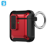 Robuste Hülle für AirPods - RNCYN - Kompatible AirPods 1/2/3/Pro - TPU + PC Material - Farbe Rot - Pop-it-Design