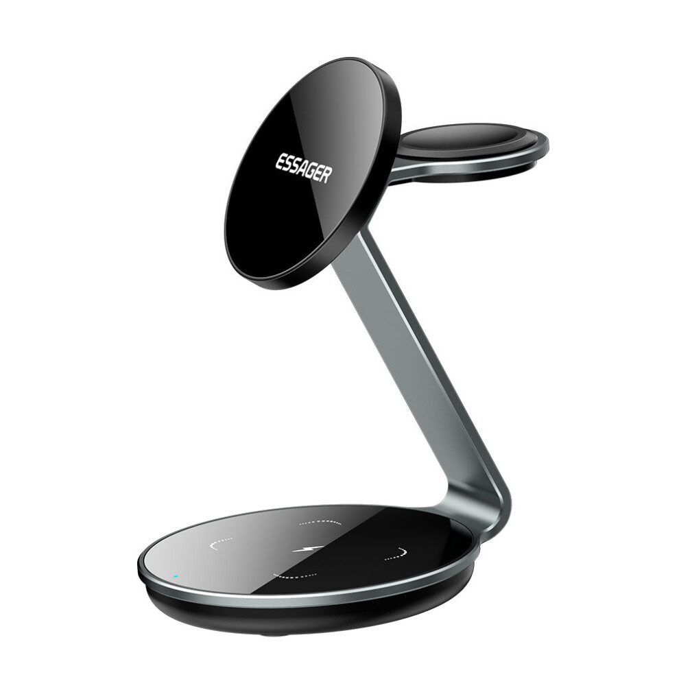 3-In-1 Wireless Charging Station - Rncyn - 15W - Built-In Stand - Phone Charging - Smartwatch Charging 9106058529348