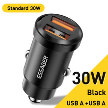 USB Type-C adaptér na nabíjačku auta - RNCYN - Rýchle nabíjanie 4.0 - PD 3.0 - SCP 5A - Dual USBA - 45W - 12-24V