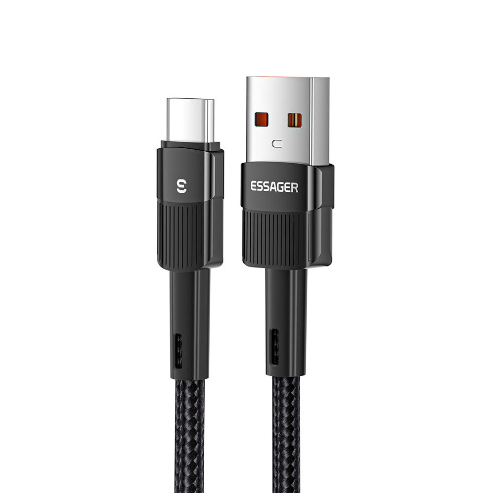 Usb-C To Type-C Cable - Rncyn - 66W - 6A - Fast Charging - Data Sync - 1M - Mobile Phone Black 9106058529911
