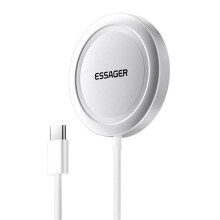 Magnetická rýchla nabíjacia stanica - RNCYN - 15W - Qi2 - Bezdrôtová nabíjačka - biela - ABS - 9V/2A - Dock Stand Slim