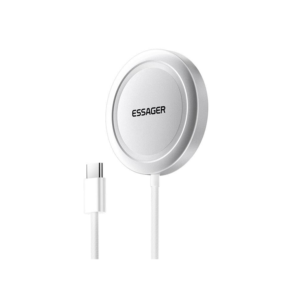 Magnetic Fast Charging Station - Rncyn - 15W - Qi2 - Wireless Charger - Abs - 9V/2A - Dock Stand Slim White 9106058530269