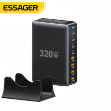 Desktopová nabíjacia stanica - RNCYN - 320W - 8 USB-C PD + USB-A portov - rýchle nabíjanie - napájací adaptér