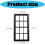 1/12 Scale Miniature Window Frame Plastic Model for Dollhouses Accessories Black 4