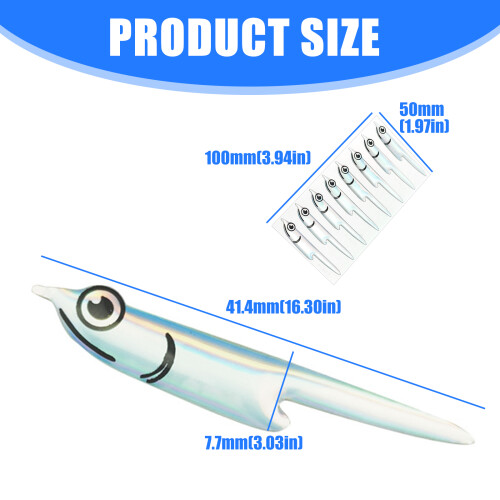 Artificial Silverside Fish Mask Sticker Hook Tying Materials Fly Tying Shoulders 1 pack 1