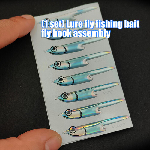 Artificial Silverside Fish Mask Sticker Hook Tying Materials Fly Tying Shoulders 1 pack 2