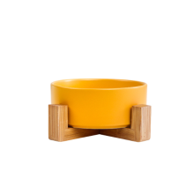 Κεραμική Ταΐστρα Ζώων Phoesky 400ml Κίτρινο 13cm Βάση από