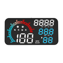 Ecrã Head-Up do Carro - RNCYN - Tecnologia HUD G11 - Ecrã GPS - Ecrã de 3,5 polegadas - Conector USB - Preto