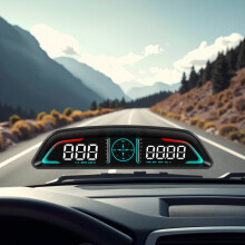 Head-Up Display do Carro - RNCYN - Modelo B3 - Facímetro - OBD2 - Alarme de Temperatura da Água