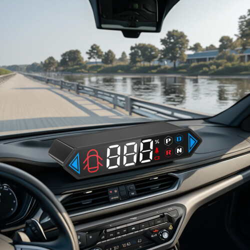 Head-Up Display do Carro - RNCYN - Digital T5 - Ecrã LED de 3 polegadas - Lembrete do cinto de segurança - Alerta de porta